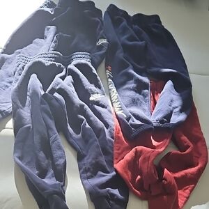 Nike Kids Navy and Red Fleece Joggers Pair